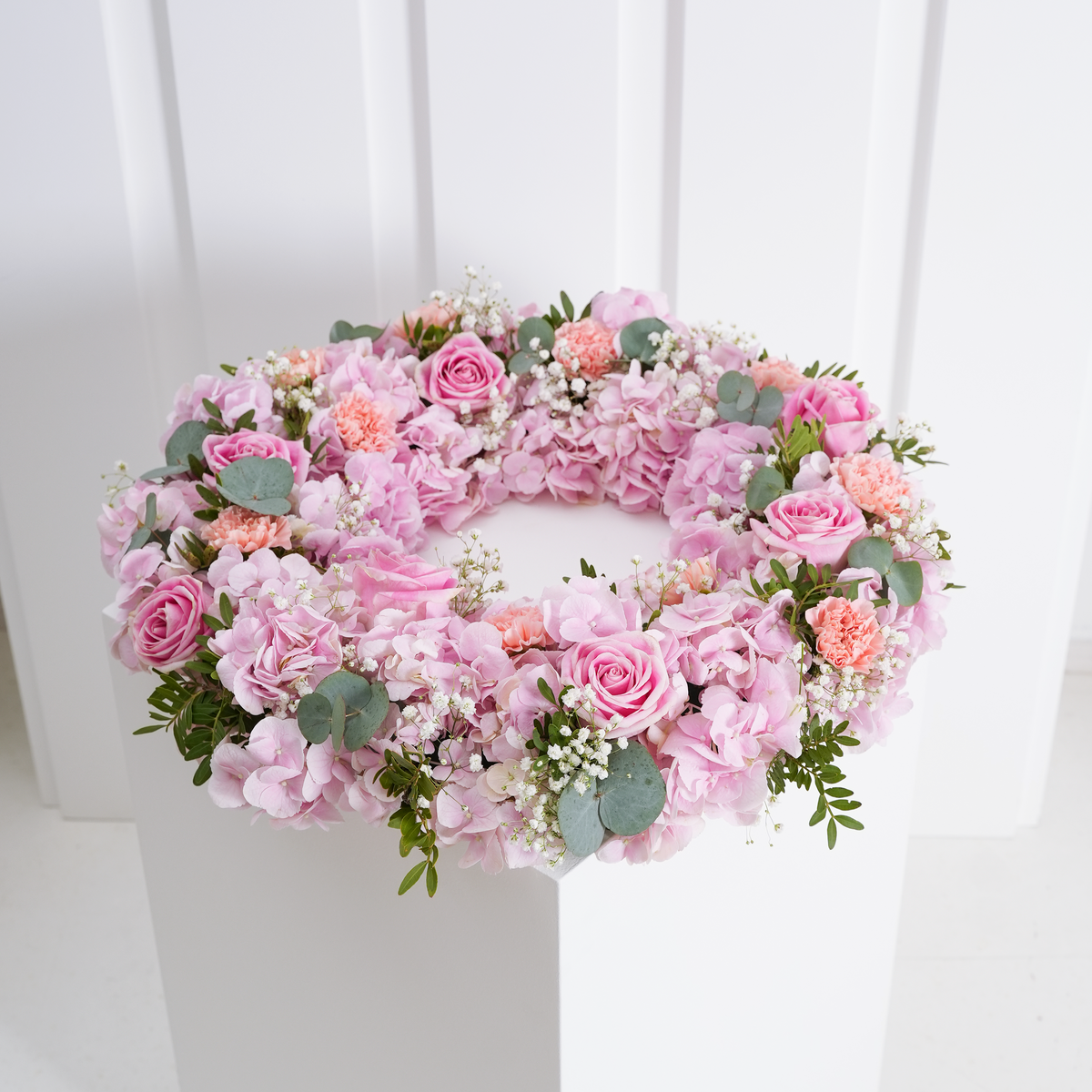 
              Pink Funeral Wreath