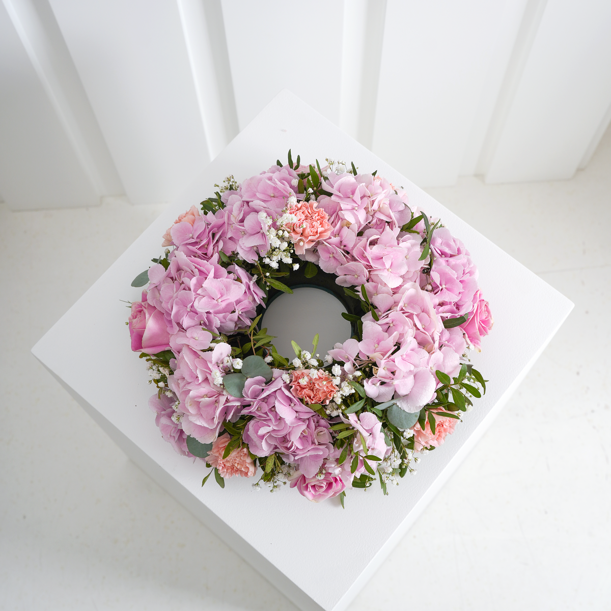 
              Pink Funeral Wreath